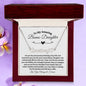 To My Amazing Bonus Daughter / Heart Name Necklace / Personalized Message Card