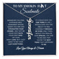 To My Smokin' Hot Soulmate / Best Thing / Vertical Name Necklace / Personalized Message Card