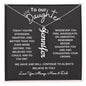 To Our Daughter / Gift from Mom & Dad / Vertical Name Necklace / Personalized Message Card