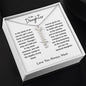 To My Daughter / Gift from Mom / Gift from Dad / Vertical Name Necklace / Personalized Message Card
