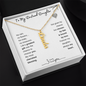 To My Destined Daughter / Chosen by Fate / Birth Flower Name Necklace