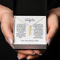 To My Daughter / Gift from Mom / Gift from Dad / Vertical Name Necklace / Personalized Message Card