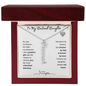 To My Destined Daughter / Chosen by Fate / Birth Flower Name Necklace