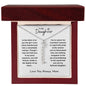 To My Daughter / Gift from Mom / Gift from Dad / Vertical Name Necklace / Personalized Message Card