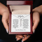 To My Daughter / Gift from Mom / Gift from Dad / Vertical Name Necklace / Personalized Message Card