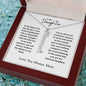 To My Daughter / Gift from Mom / Gift from Dad / Vertical Name Necklace / Personalized Message Card