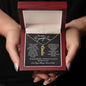 To Our Daughter / Gift from Mom & Dad / Vertical Name Necklace / Personalized Message Card