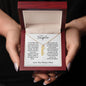 To My Daughter / Gift from Mom / Gift from Dad / Vertical Name Necklace / Personalized Message Card