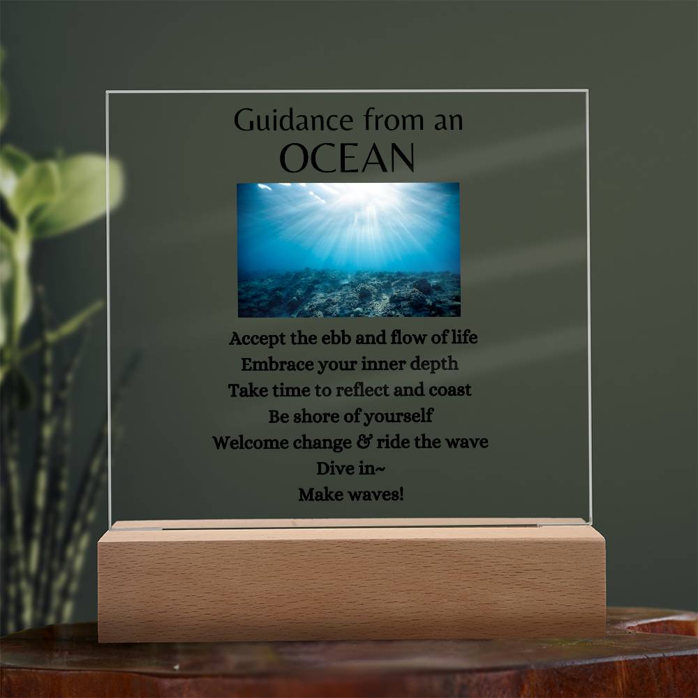 Guidance from an Ocean / Acrylic Plaque with LED light upgrade