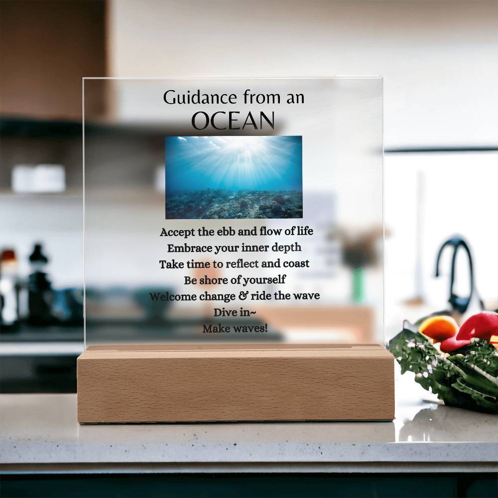 Guidance from an Ocean / Acrylic Plaque with LED light upgrade