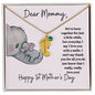 Dear Mommy / Happy 1st Mother's Day / Custom Baby Feet Necklace with Birthstone