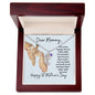 Dear Mommy / Happy 1st Mother's Day / Custom Baby Foot Necklace with Birthstone