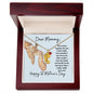 Dear Mommy / Happy 1st Mother's Day / Custom Baby Foot Necklace with Birthstone