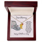 Dear Mommy / Happy 1st Mother's Day / Custom Baby Feet Necklace with Birthstone