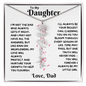 Personalized Daughter Name Necklace with Birth Flower β Gift from Dad