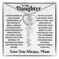 To My Daughter / Beautiful Flower /From, Mom / Flower Name Necklace