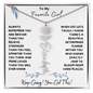 To My Favorite Girl / Determined Flower / BirthFlower Name Necklace