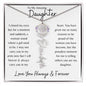 To My Daughter/ So Proud of You / Gift from Mom / Gift from Dad / Flower Name Necklace