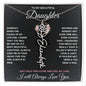 To My Daughter / Hold this close to feel my Love / Gift from Mom / Gift from Dad / Flower Name Necklace