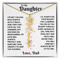 Personalized Daughter Name Necklace with Birth Flower β Gift from Dad