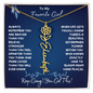 To My Favorite Girl / Determined Flower / Birth Flower Name Necklace
