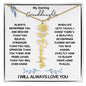 My Darling Granddaughter / Gift from Grandma / Gift from Grandpa / Flower Name Necklace
