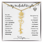 To My Handpicked Daughter/ Personalized Birth Flower Name Necklace