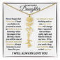 To My Lovely Daughter / Gift from Mom / Gift from Day / Flower Name Necklace