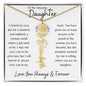 To My Daughter/ So Proud of You / Gift from Mom / Gift from Dad / Flower Name Necklace