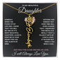 To My Daughter / Hold this close to feel my Love / Gift from Mom / Gift from Dad / Flower Name Necklace
