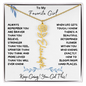 To My Favorite Girl / Determined Flower / BirthFlower Name Necklace