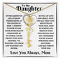 To My Daughter / Beautiful Flower /From, Mom / Flower Name Necklace