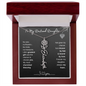 To My Destined Daughter / Chosen by Fate / Birth Flower Name Necklace