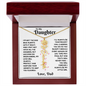 Personalized Daughter Name Necklace with Birth Flower β Gift from Dad