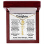 To My Daughter / Beautiful Flower /From, Mom / Flower Name Necklace