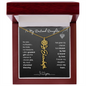 To My Destined Daughter / Chosen by Fate / Birth Flower Name Necklace