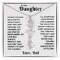Personalized Daughter Name Necklace with Birth Flower β Gift from Dad