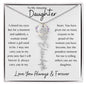 To My Daughter/ So Proud of You / Gift from Mom / Gift from Dad / Flower Name Necklace