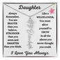 Daughter / Gift from Mom / Gift from Dad / Flower Name Necklace
