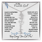 To My Favorite Girl / Birth Flower Name Necklace