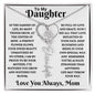 To My Daughter / Beautiful Flower /From, Mom / Flower Name Necklace