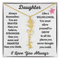 Daughter / Gift from Mom / Gift from Dad / Flower Name Necklace