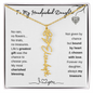 To My Handpicked Daughter/ Personalized Birth Flower Name Necklace