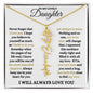 To My Lovely Daughter / Gift from Mom / Gift from Day / Flower Name Necklace
