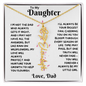 Personalized Daughter Name Necklace with Birth Flower β Gift from Dad
