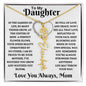 To My Daughter / Beautiful Flower /From, Mom / Flower Name Necklace
