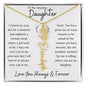To My Daughter/ So Proud of You / Gift from Mom / Gift from Dad / Flower Name Necklace