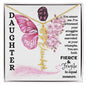 Daughter / Fierce & Fragile / Gift from Mom / Gift from Dad / Flower Name Necklace
