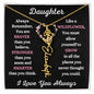 Daughter / Gift from Mom / Gift from Dad / Flower Name Necklace