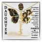 Daughter / Fierce and Fragile / Gift from Mom / Gift from Dad / Flower Name Necklace